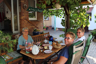 Ferienwohnung Weintarube Terrasse