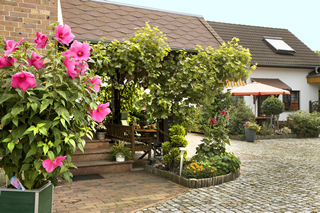 Ferienwohnung Weintarube Terrasse